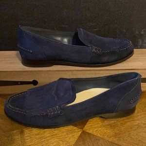 COLE HAAN PINCH GRAND PENNY KILTIE BLUE SUEDE LOAFER 7.5B